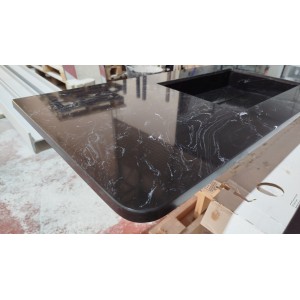 Single-bowl Bathroom Vanity Top With Sink in micromarble, 46 cm
