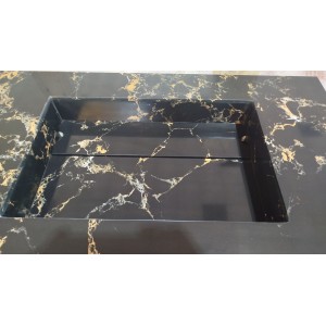 Single-bowl Bathroom Vanity Top With Sink in micromarble, 46 cm