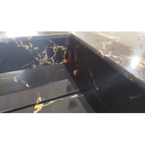 Single-bowl Bathroom Vanity Top With Sink in micromarble, 46 cm