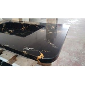 Single-bowl Bathroom Vanity Top With Sink in micromarble, 46 cm