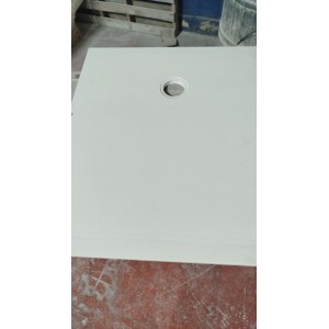 Shower tray in 30mm brushed micromarble.