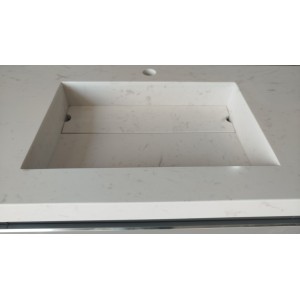 Single-bowl Bathroom Vanity Top With Sink in micromarble, 46 cm