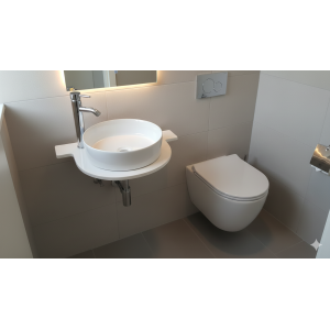 Encimera lavabo 1 seno forma omega