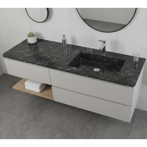 Single-bowl Bathroom Vanity Top With Sink in micromarble, 46 cm