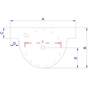 Encimera lavabo 1 seno forma omega
