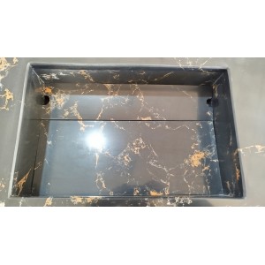 Single-bowl Bathroom Vanity Top With Sink in micromarble, 46 cm