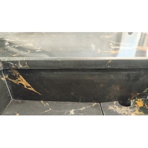 Lavabo encimera de 1 seno en micromarmol, 46cm