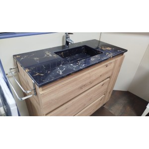 Single-bowl Bathroom Vanity Top With Sink in micromarble, 46 cm