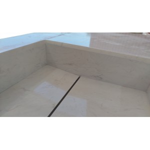Single-bowl Bathroom Vanity Top With Sink in micromarble, 46 cm