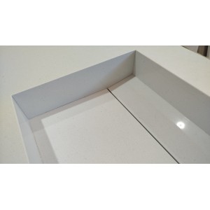 Single-bowl Bathroom Vanity Top With Sink in micromarble, 46 cm
