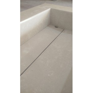 Single-bowl Bathroom Vanity Top With Sink in micromarble, 46 cm